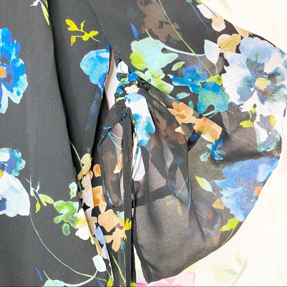 NEW Calvin Klein Floral Print Blouse XL - Picture 4 of 12